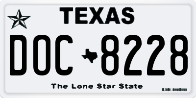 TX license plate DOC8228