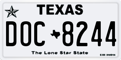 TX license plate DOC8244