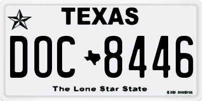 TX license plate DOC8446