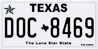 TX license plate DOC8469