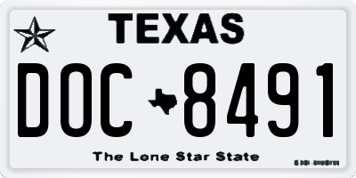 TX license plate DOC8491