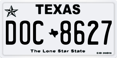 TX license plate DOC8627