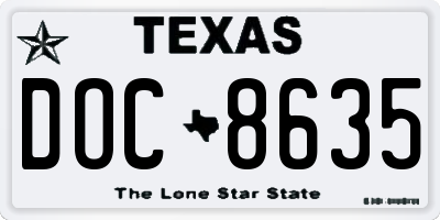 TX license plate DOC8635