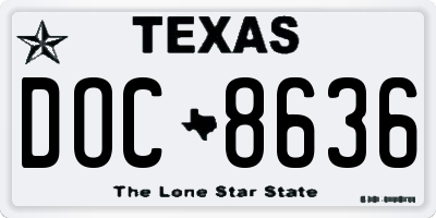 TX license plate DOC8636