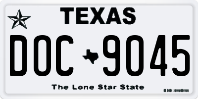 TX license plate DOC9045