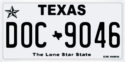 TX license plate DOC9046