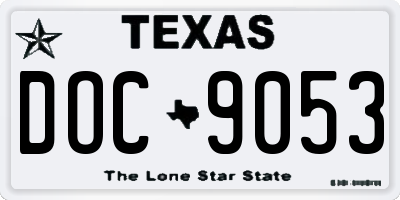 TX license plate DOC9053
