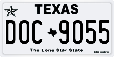 TX license plate DOC9055