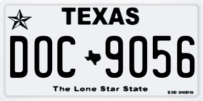 TX license plate DOC9056