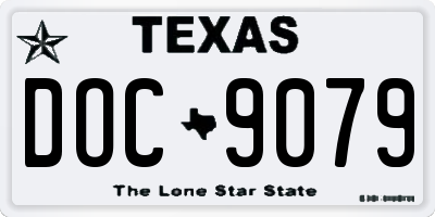 TX license plate DOC9079
