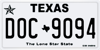 TX license plate DOC9094