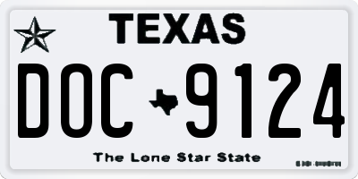 TX license plate DOC9124