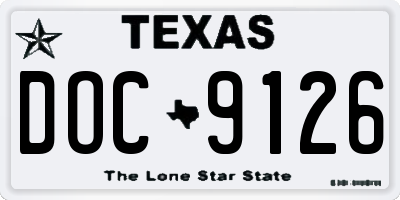 TX license plate DOC9126