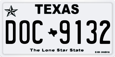 TX license plate DOC9132
