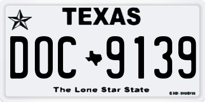TX license plate DOC9139