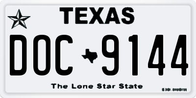 TX license plate DOC9144