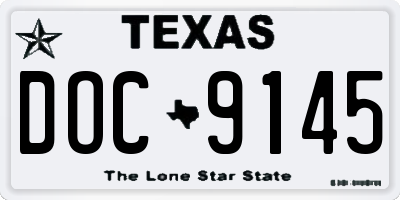 TX license plate DOC9145