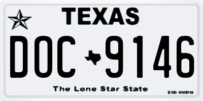 TX license plate DOC9146