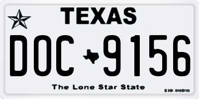 TX license plate DOC9156