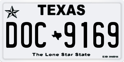 TX license plate DOC9169