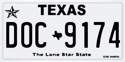 TX license plate DOC9174