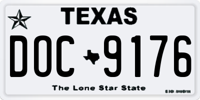 TX license plate DOC9176