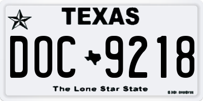 TX license plate DOC9218