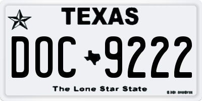 TX license plate DOC9222