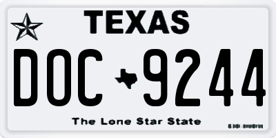 TX license plate DOC9244