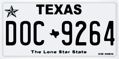 TX license plate DOC9264