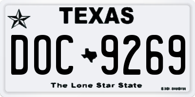 TX license plate DOC9269