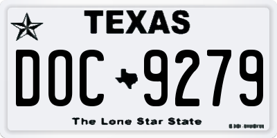 TX license plate DOC9279