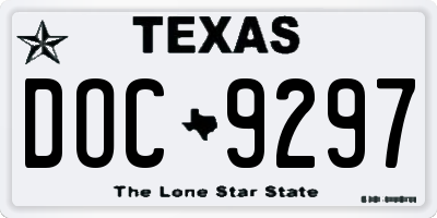 TX license plate DOC9297