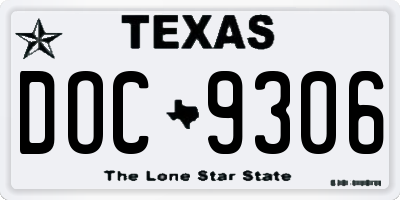 TX license plate DOC9306