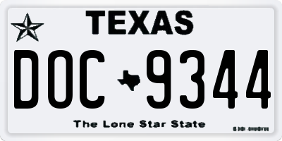 TX license plate DOC9344