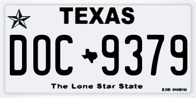 TX license plate DOC9379