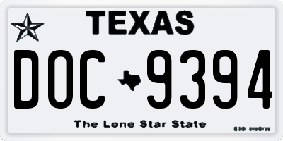 TX license plate DOC9394