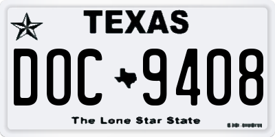 TX license plate DOC9408