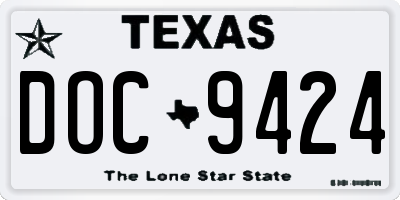 TX license plate DOC9424