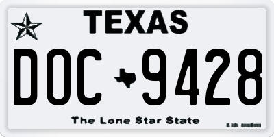 TX license plate DOC9428