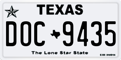 TX license plate DOC9435
