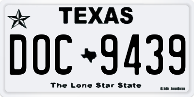 TX license plate DOC9439