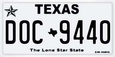 TX license plate DOC9440