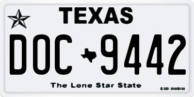 TX license plate DOC9442