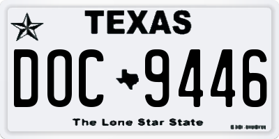 TX license plate DOC9446