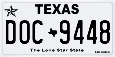 TX license plate DOC9448