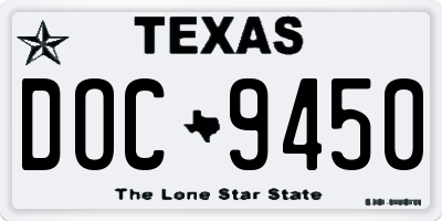 TX license plate DOC9450