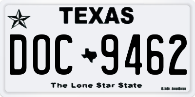 TX license plate DOC9462