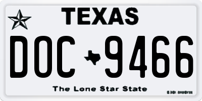 TX license plate DOC9466