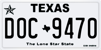 TX license plate DOC9470
